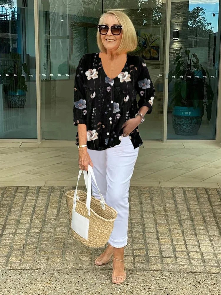 Anita Elegant Floral Blouse Ellie s Boutique anita-elegant-floral-blouse-ellie-s-boutique